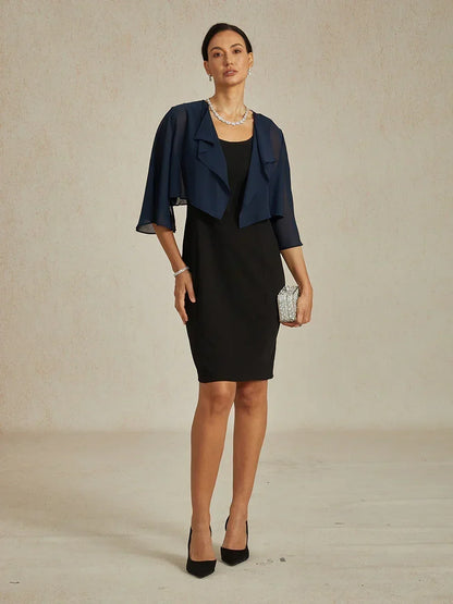 Asymmetrisches, kurzes Chiffon-Cover-Up