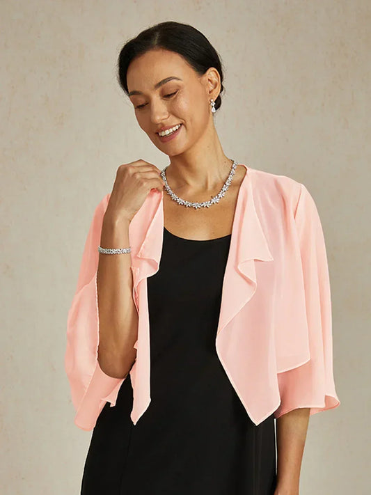 Asymmetrisches, kurzes Chiffon-Cover-Up