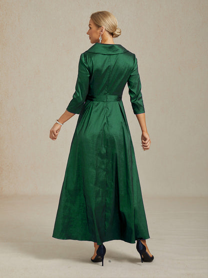 Florales Chiffon-Abendkleid mit asymmetrischem Saum