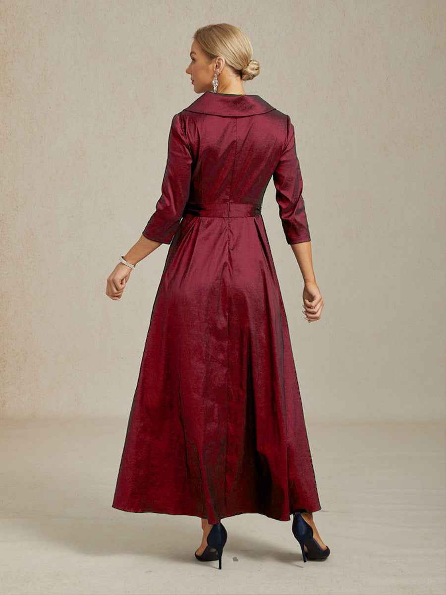 Florales Chiffon-Abendkleid mit asymmetrischem Saum