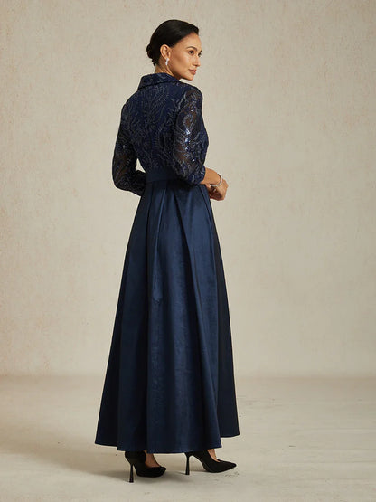 Florales Chiffon-Abendkleid mit asymmetrischem Saum