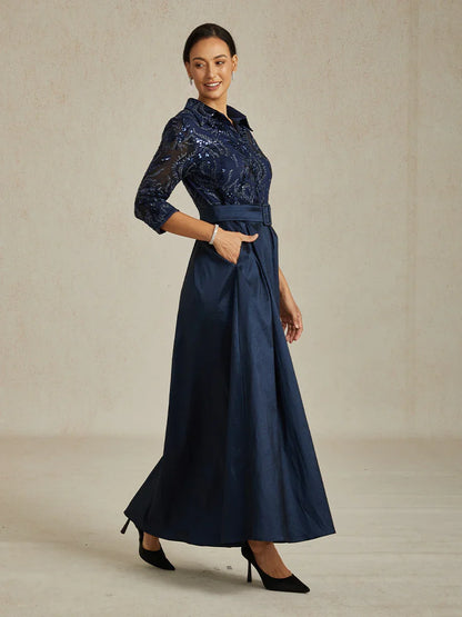 Florales Chiffon-Abendkleid mit asymmetrischem Saum