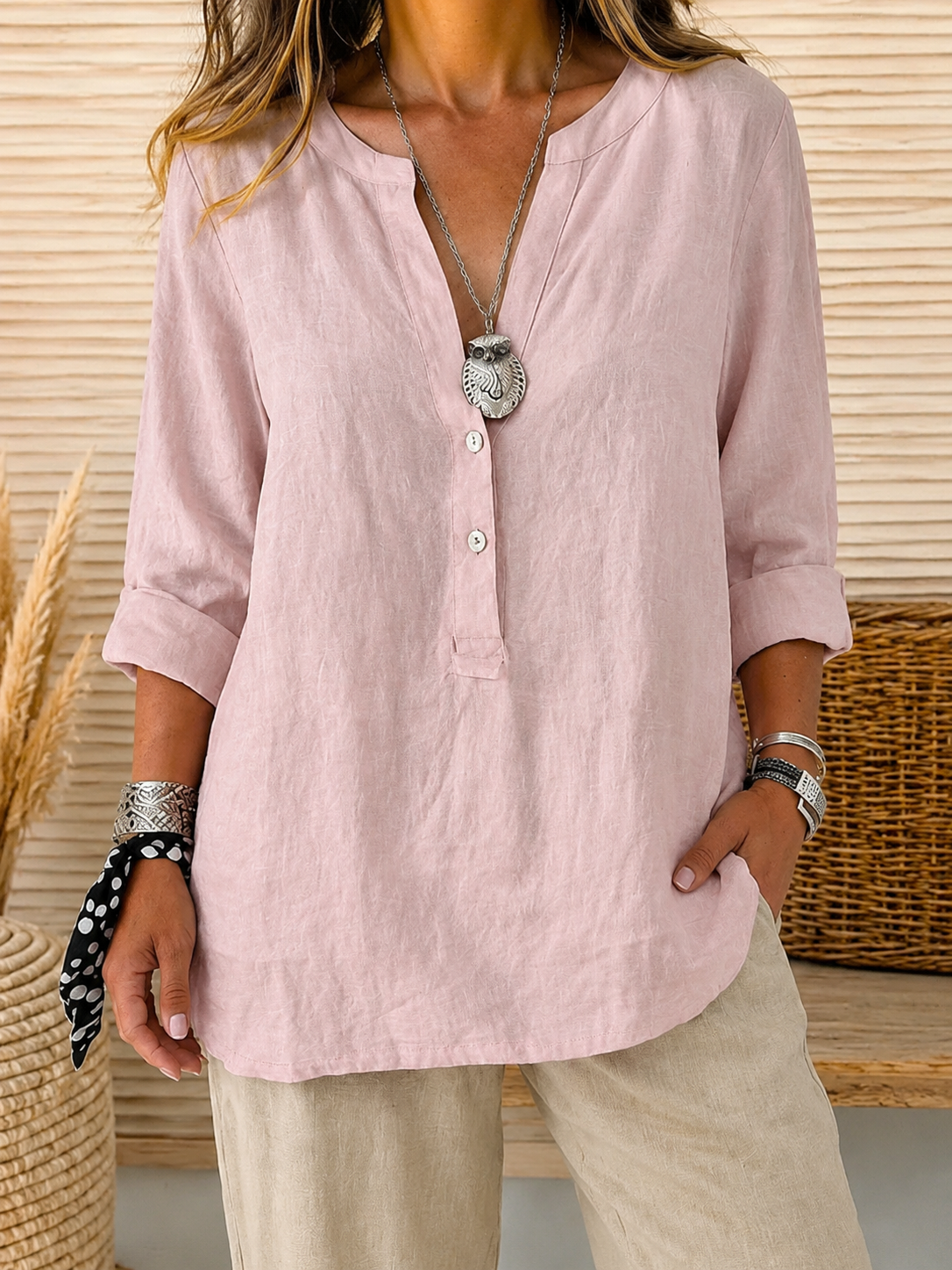 100% Cotton Shirts Buttons Vintage