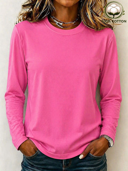 Women's 100% Cotton Crew Neck Tee