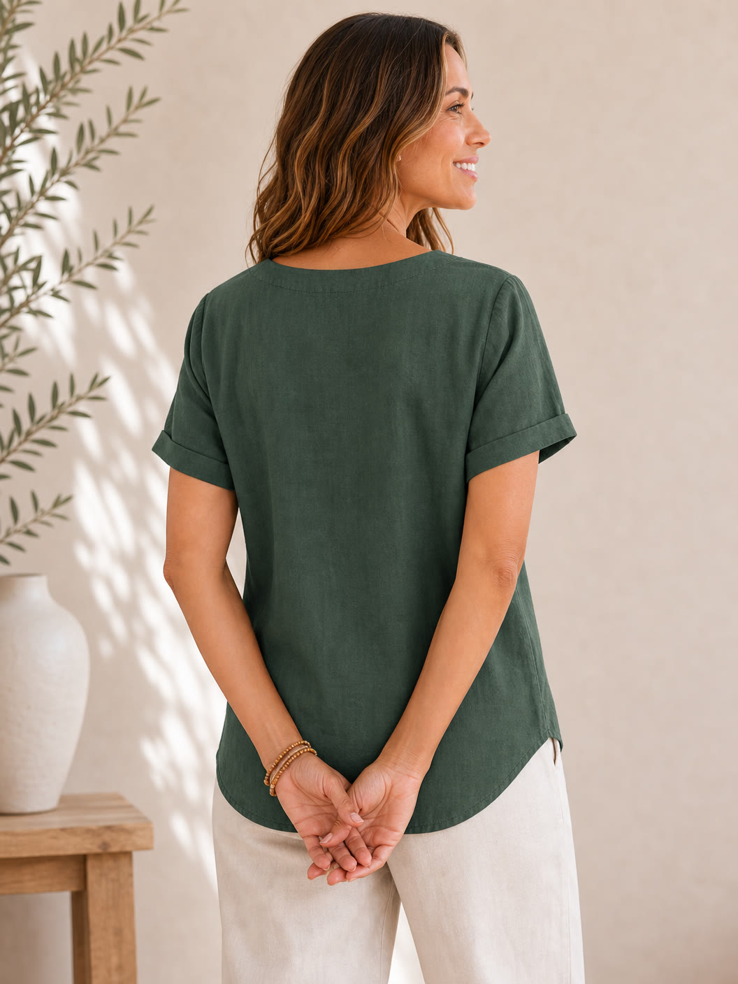 Button 100% Cotton Top