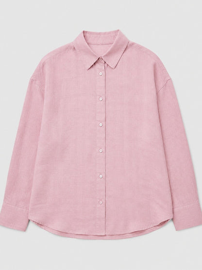 Women's Linen Button-Down Blouse