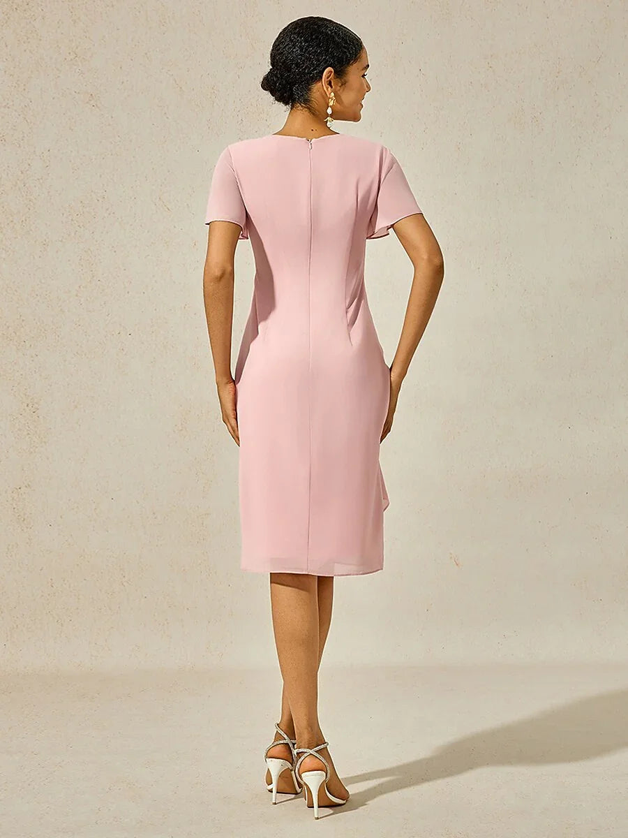 Twisted Knot Chiffon Dress