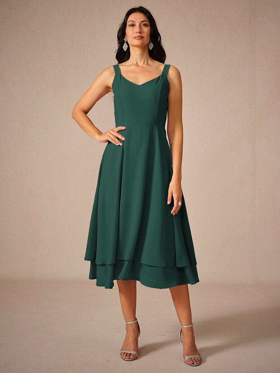 Ensemble robe en mousseline de soie et dentelle de couleur unie