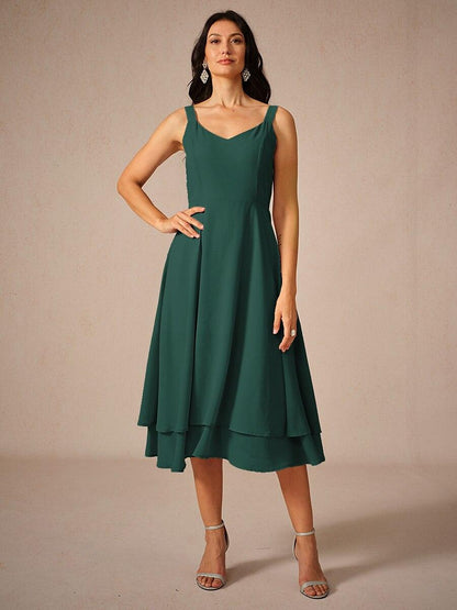 Ensemble robe en mousseline de soie et dentelle de couleur unie