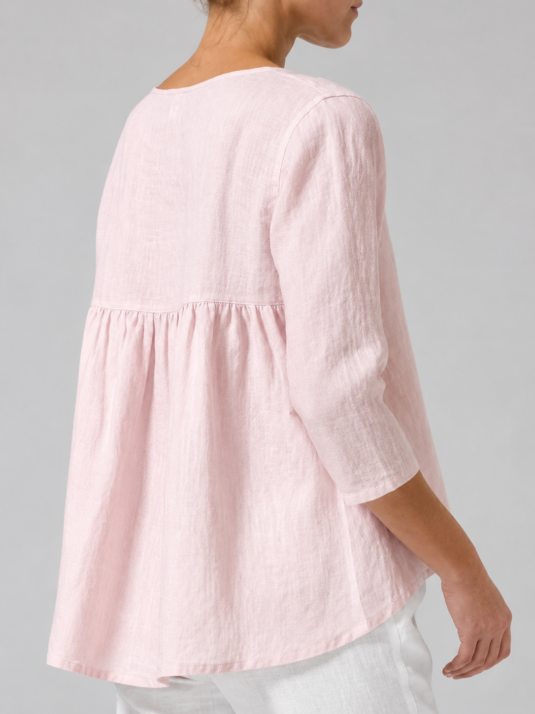 Women's Crew Neck 100% Cotton Blouse