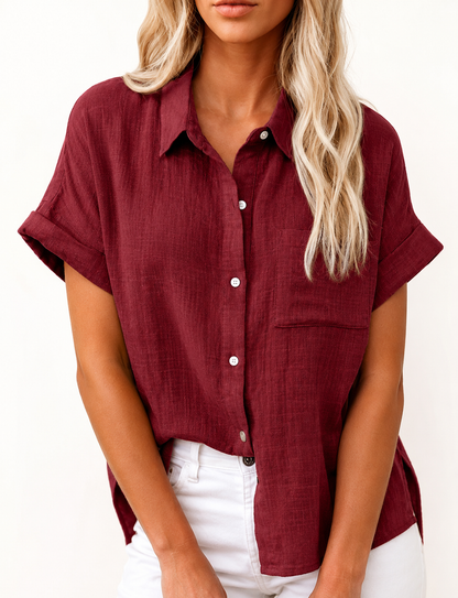 Women's Button Up 100% Cotton Shirt