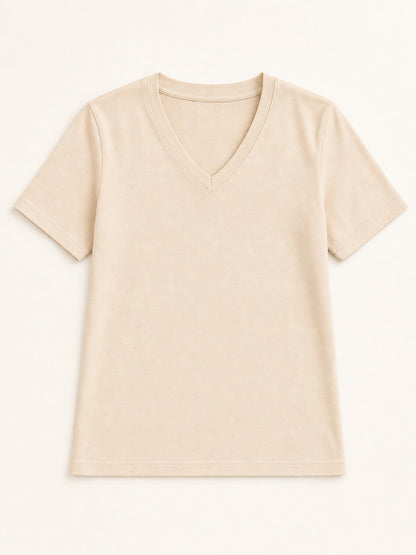 100% Cotton V Neck Tee
