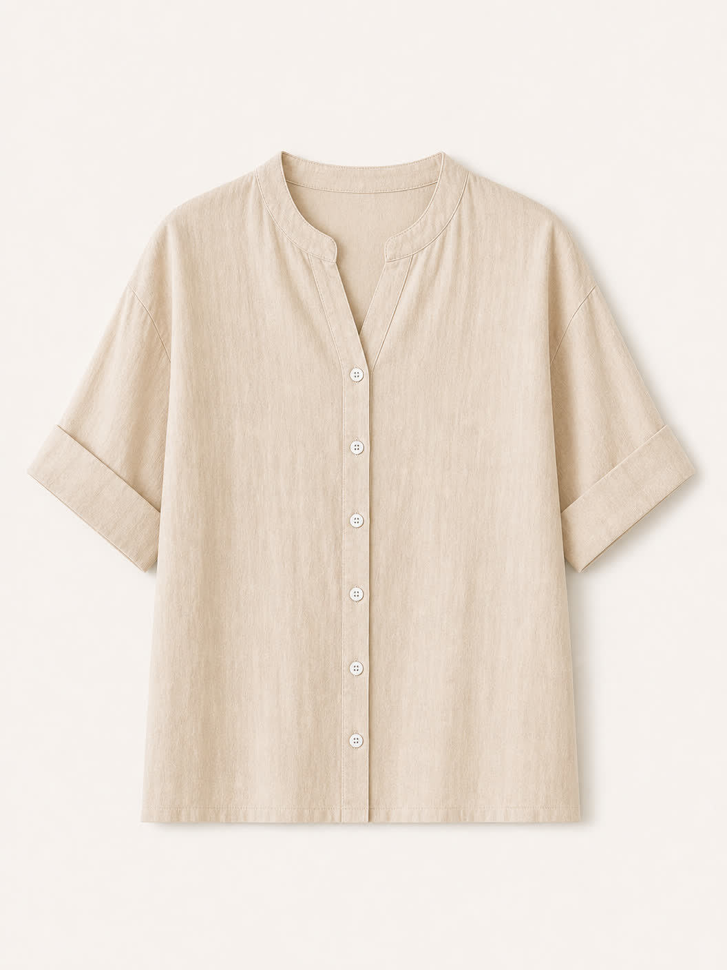 V Neck 100% Cotton Blouse