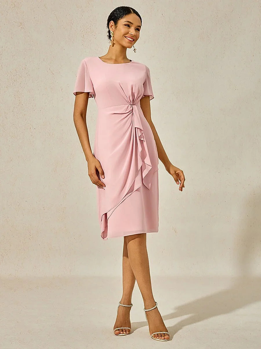 Twisted Knot Chiffon Dress