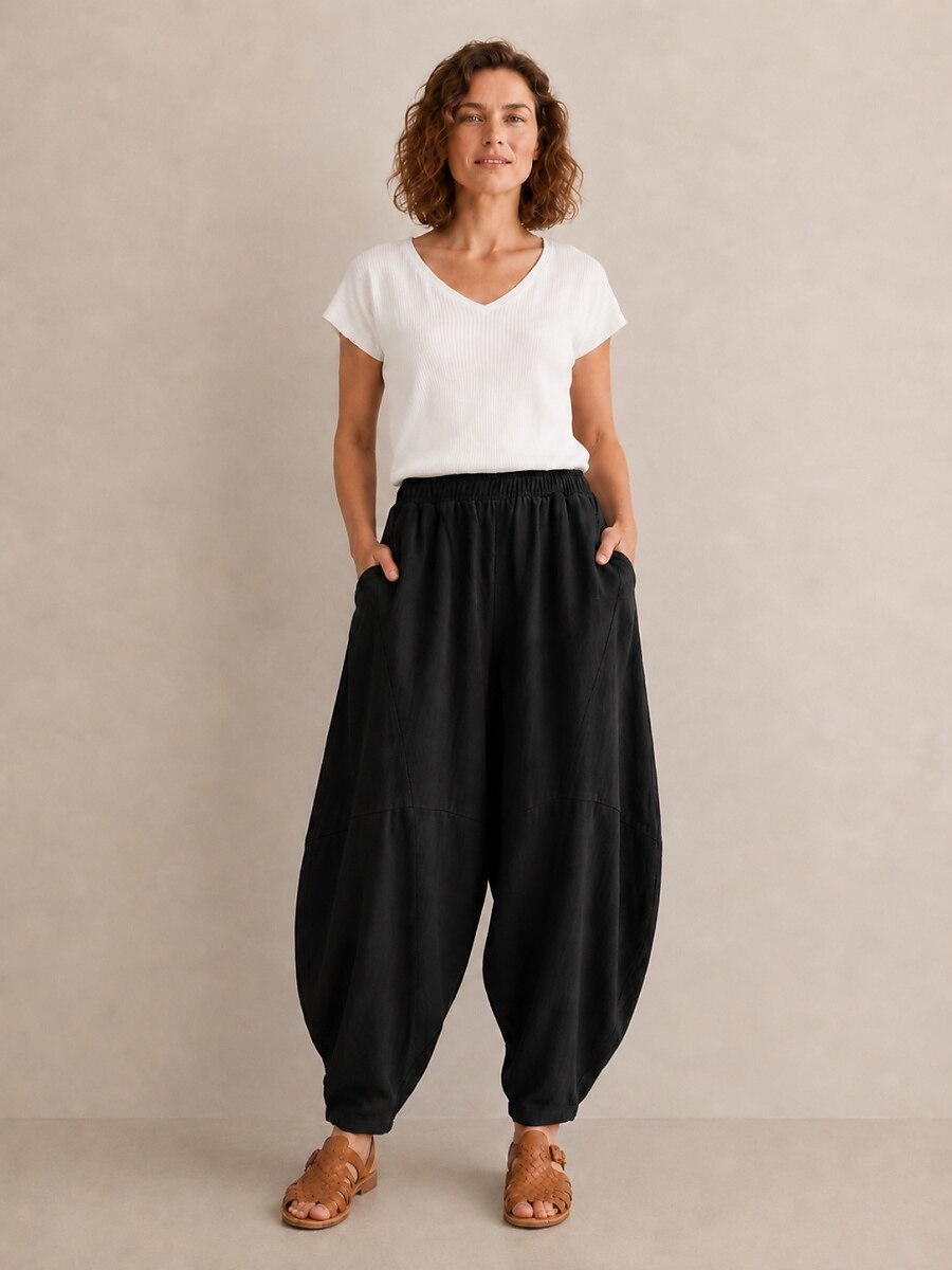 Premium Linen Balloon Pocket Pants