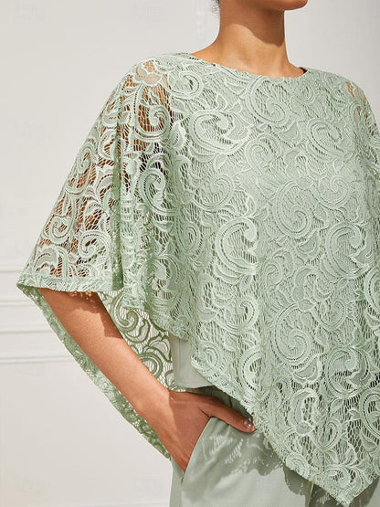 Elegant Lace Batwing Sleeve Top