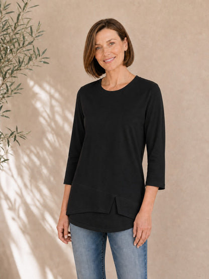 100% Cotton Solid Long Sleeve Tee