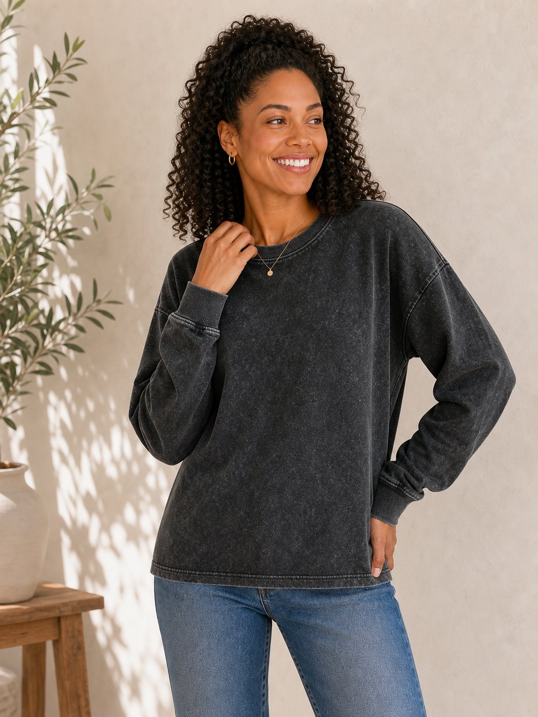 100% Cotton Crewneck Sweatshirt