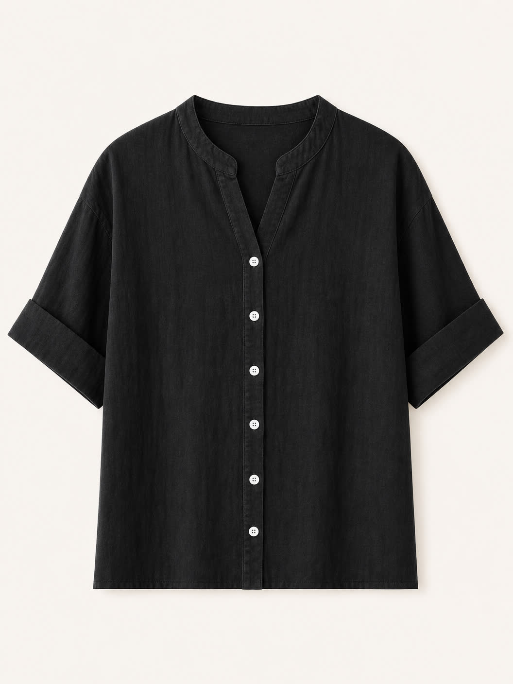 V Neck 100% Cotton Blouse