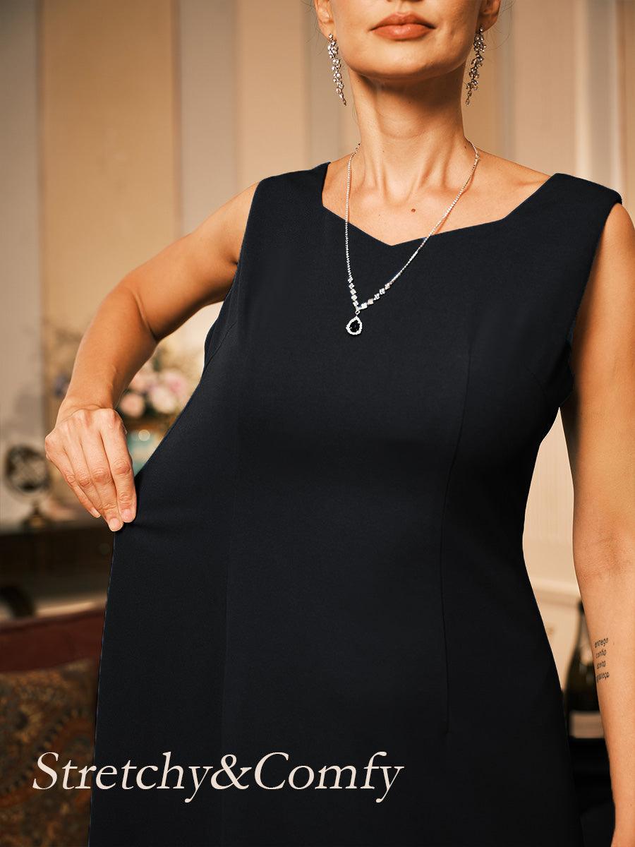 Zweiteiliges Kleid aus Chiffon, Netzspitze, bestickten Rüschen und Blumen