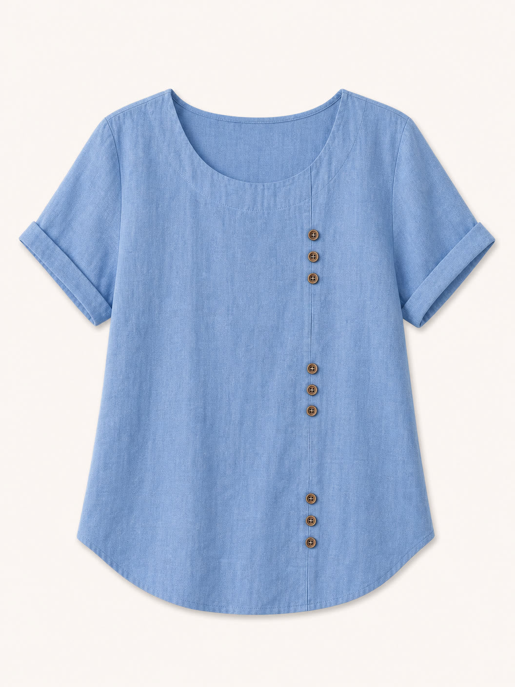Soft Button 100% Cotton Blouse