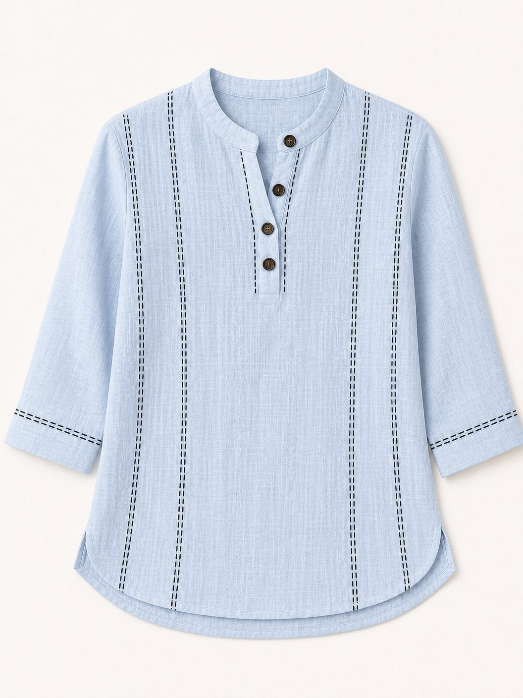 Cotton Linen Stand Shirts