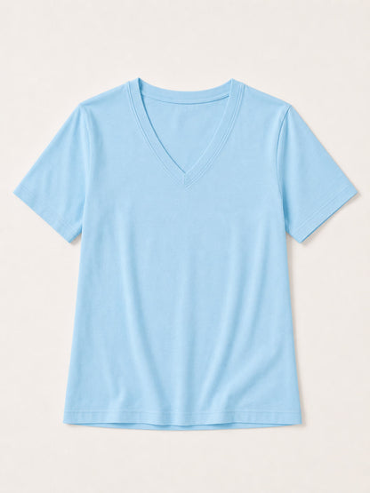 100% Cotton V Neck Tee