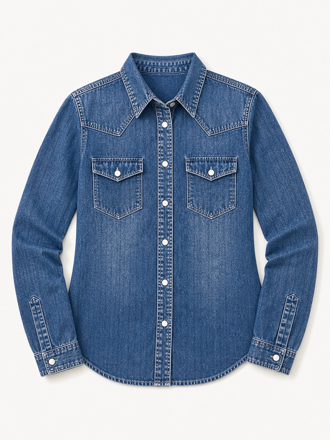 Washed Cotton Denim Shirt