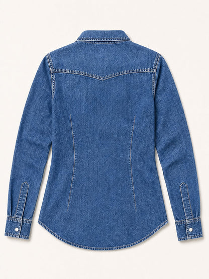 Washed Cotton Denim Shirt