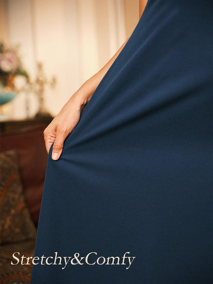 Robe longue élégante à volants