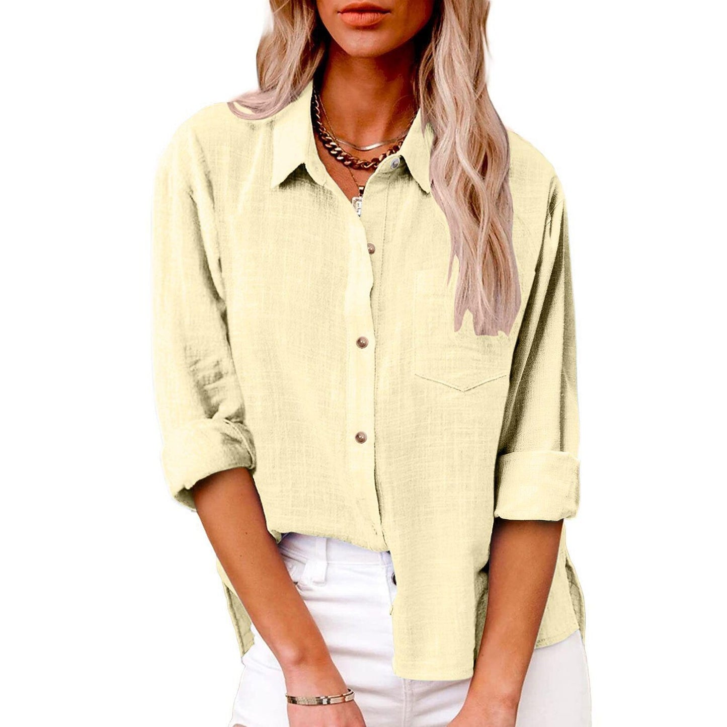 Women's Button Up 100% Cotton Shirt