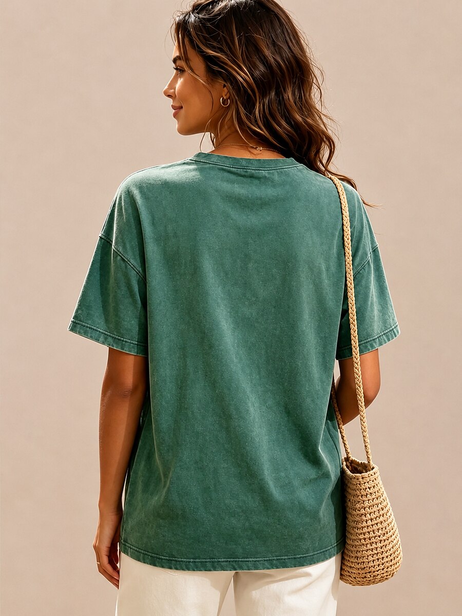 Butterfly Embroidered 100% Cotton Tee