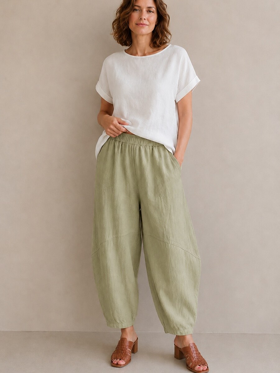 Premium Linen Casual Balloon Pants