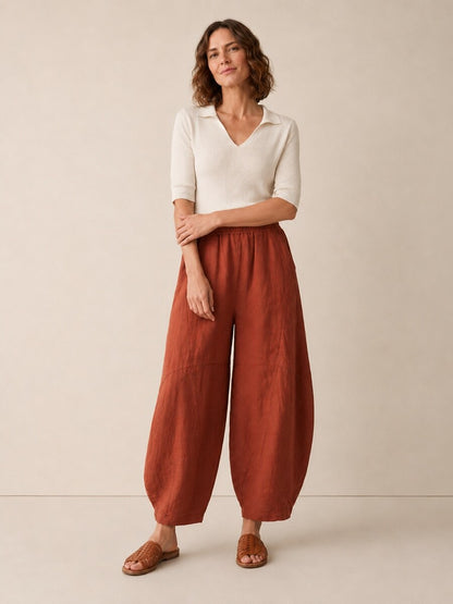 Premium Linen Relaxed Balloon Pants