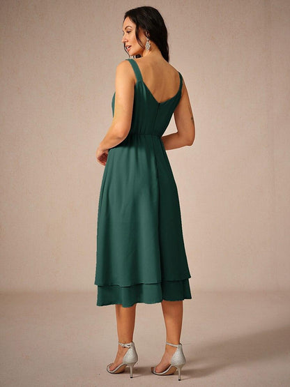 Ensemble robe en mousseline de soie et dentelle de couleur unie
