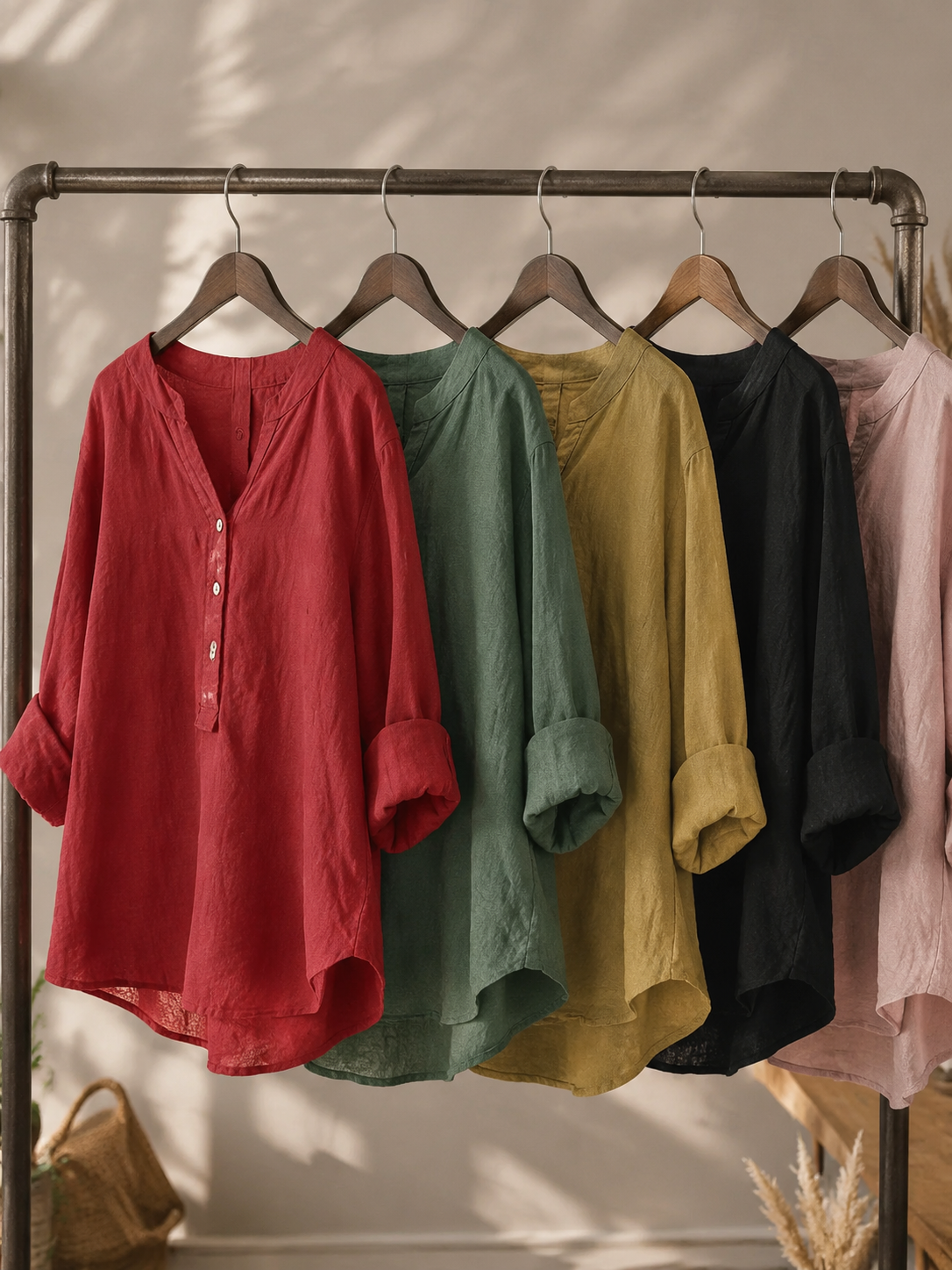 100% Cotton Shirts Buttons Vintage