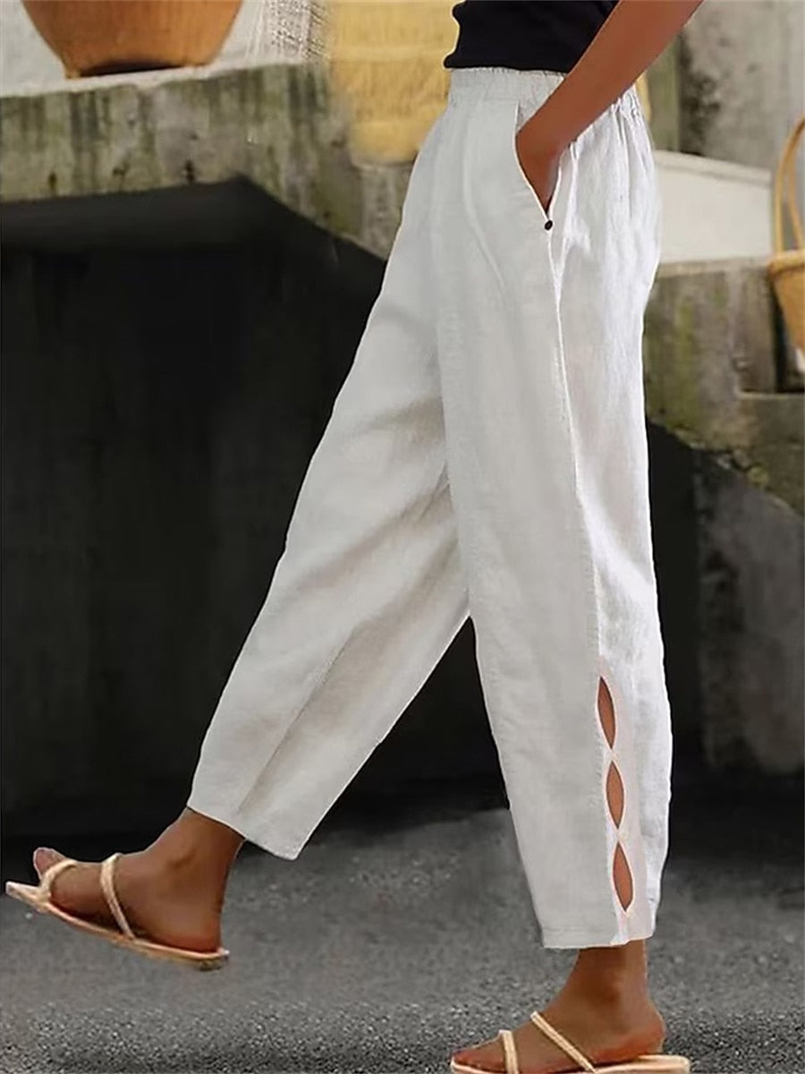 Women's Cotton Blend Chino Pants