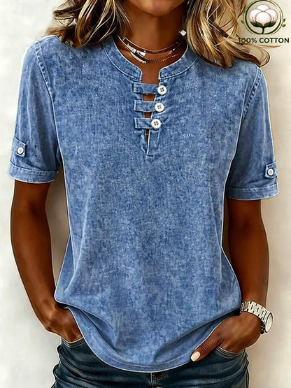 Women's 100% Cotton Short Sleeve Tee