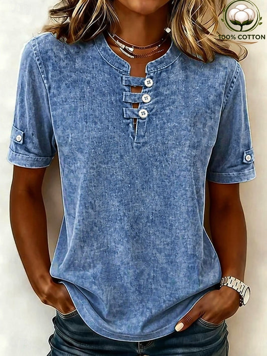 Women's 100% Cotton Short Sleeve Tee
