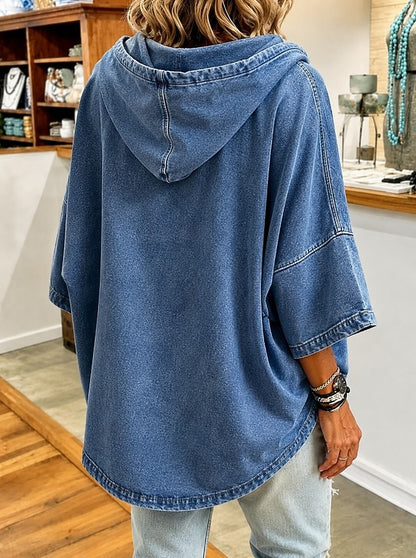 Washed 100% Cotton Hooded Sweatshirt