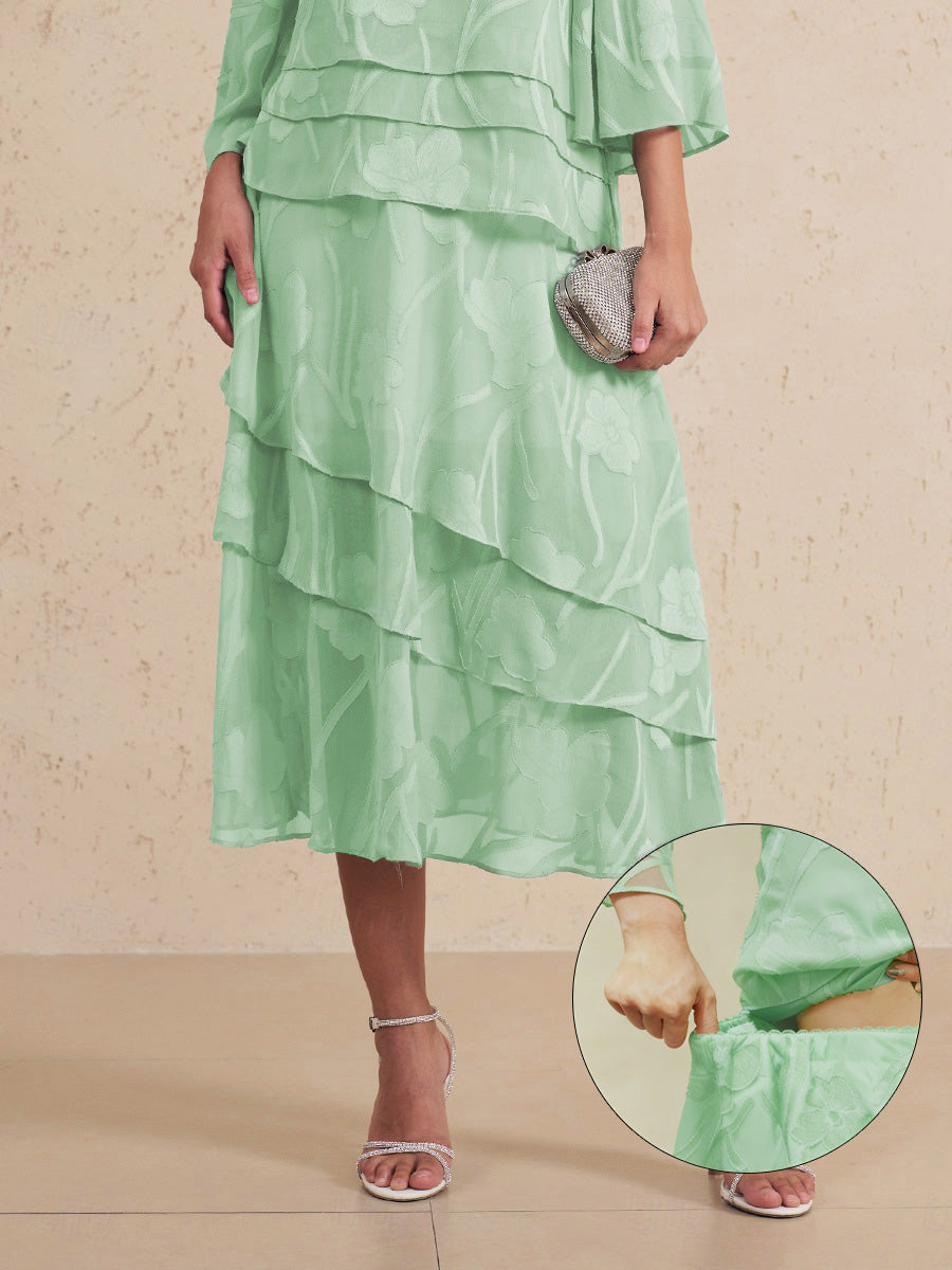 Bloemen Chiffon Midi Rok