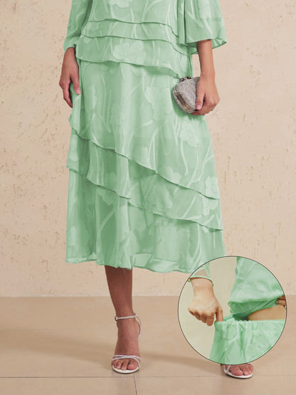 Bloemen Chiffon Midi Rok