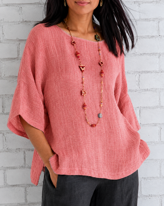 Women's Crew Neck 100% Cotton Blouse