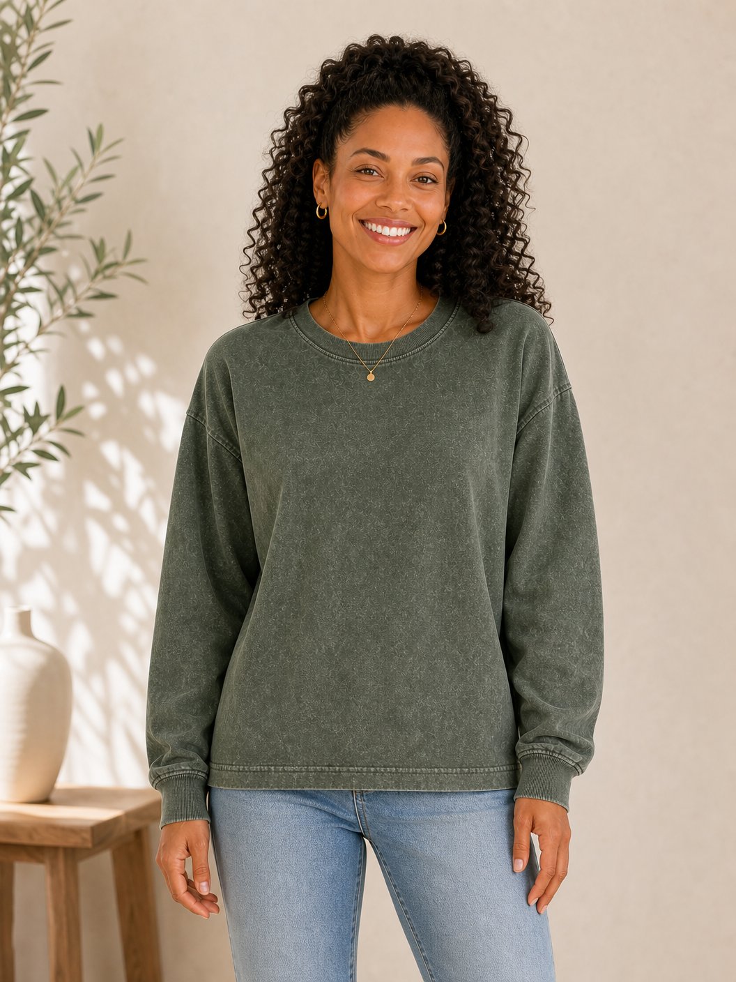 100% Cotton Crewneck Sweatshirt