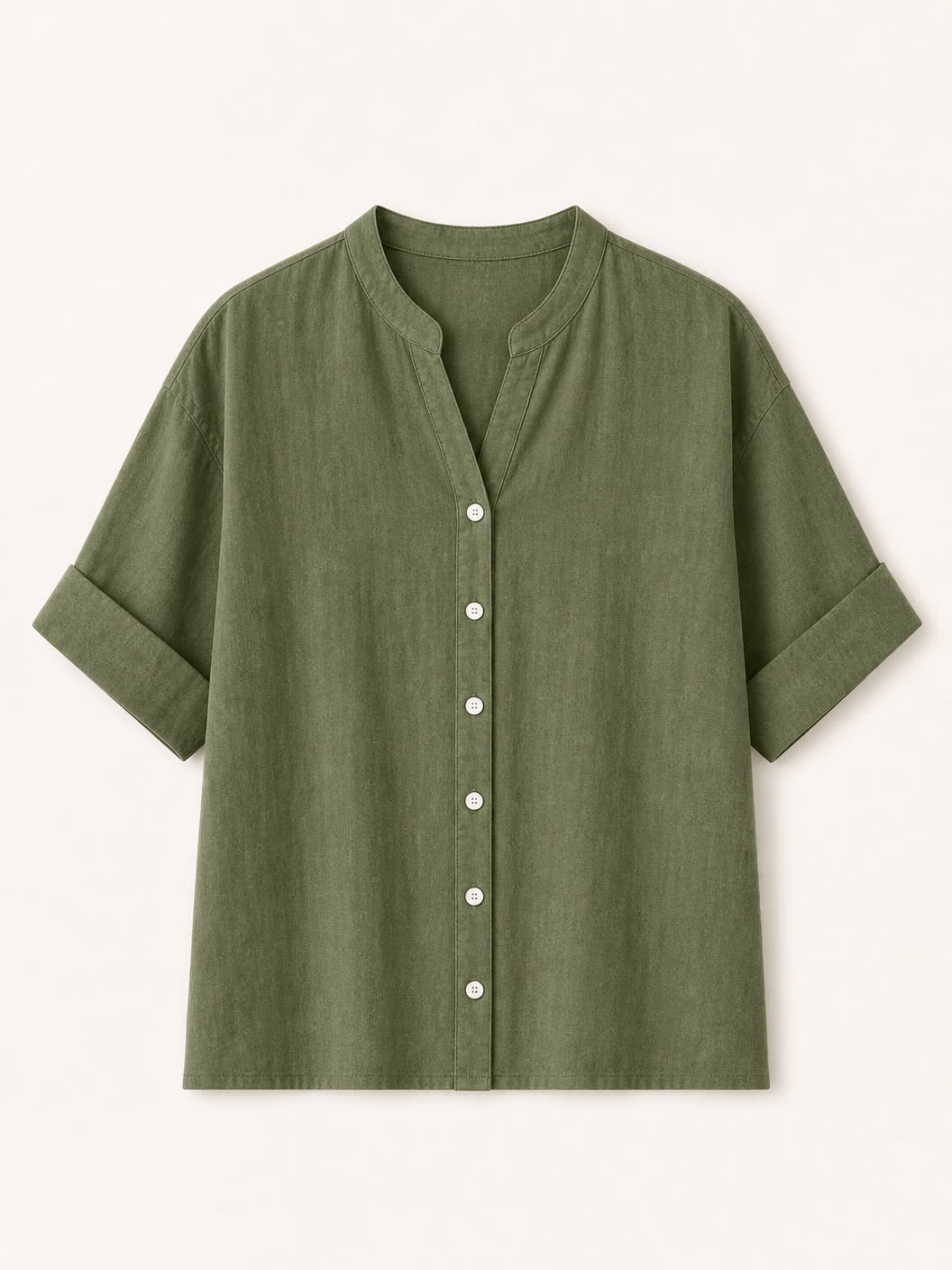 V Neck 100% Cotton Blouse