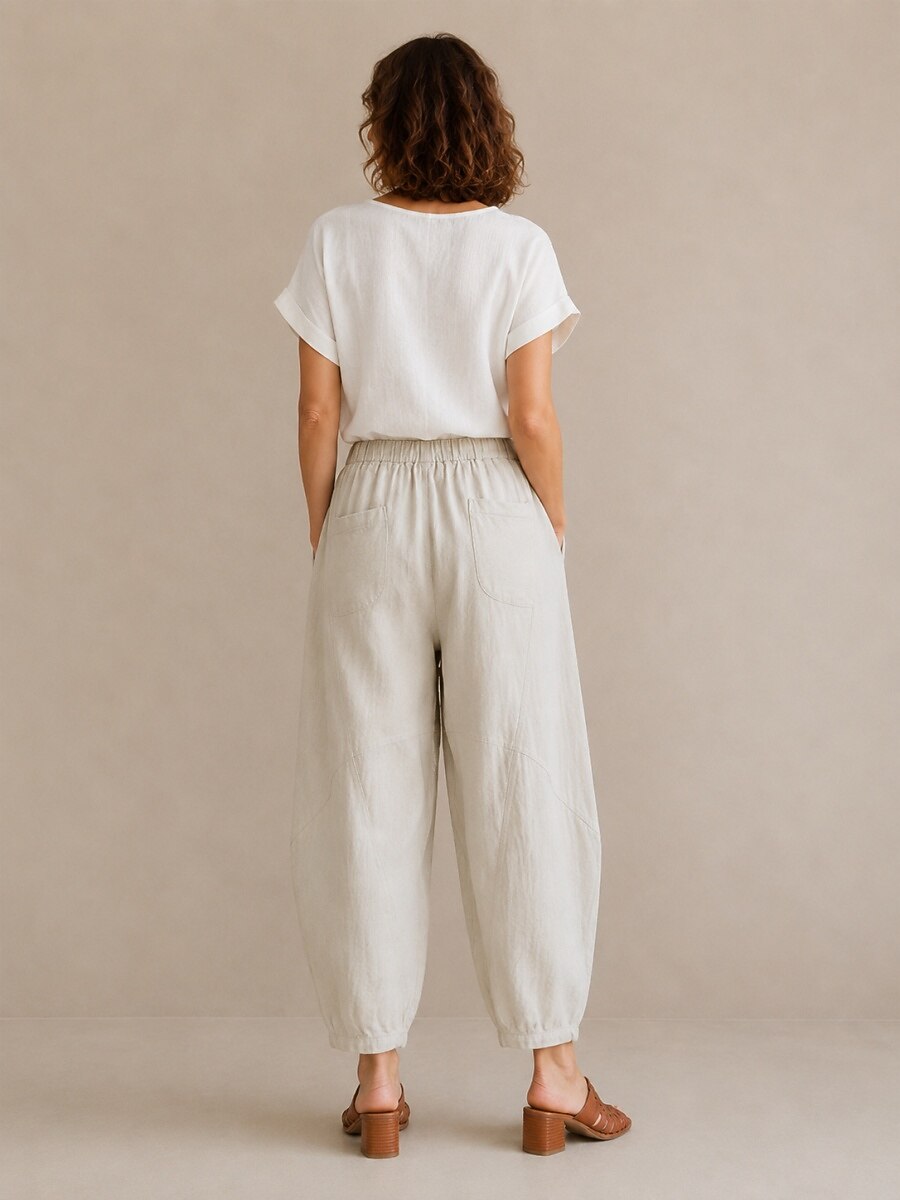 Premium Linen Casual Balloon Pants