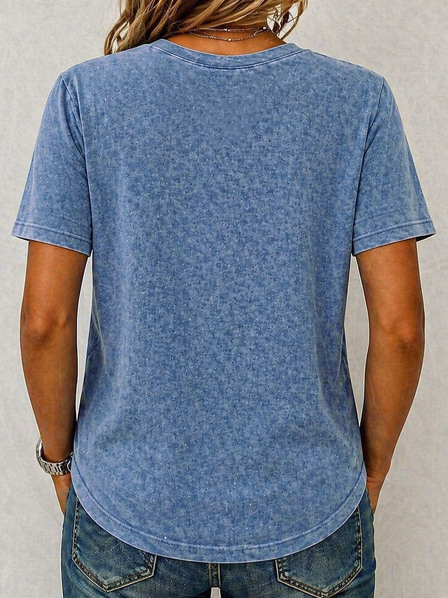 V Neck 100% Cotton Tee