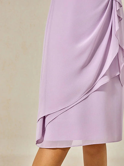 Twisted Knot Chiffon Dress