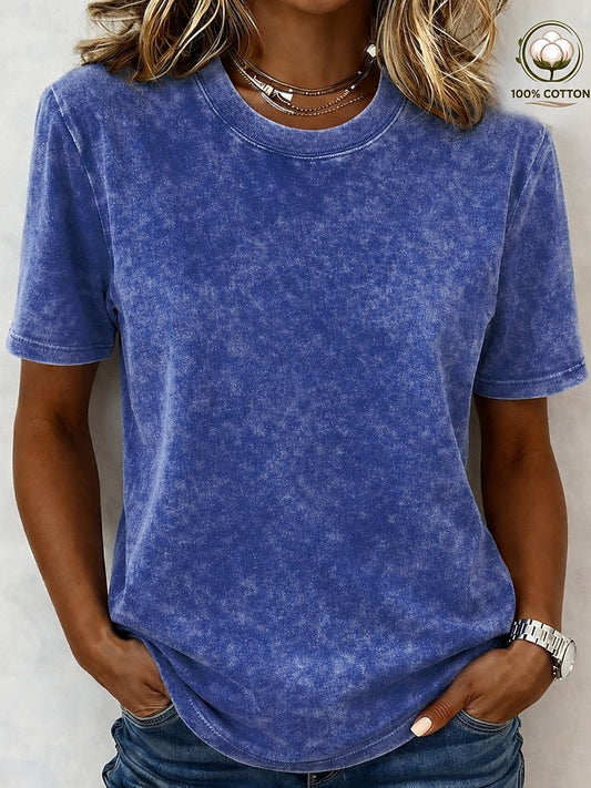 Women's 100% Cotton Crew Neck Tee