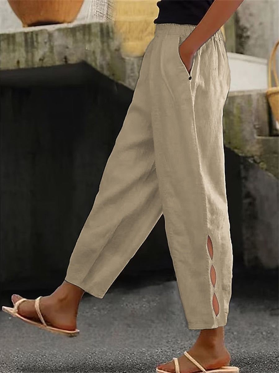 Women's Cotton Blend Chino Pants